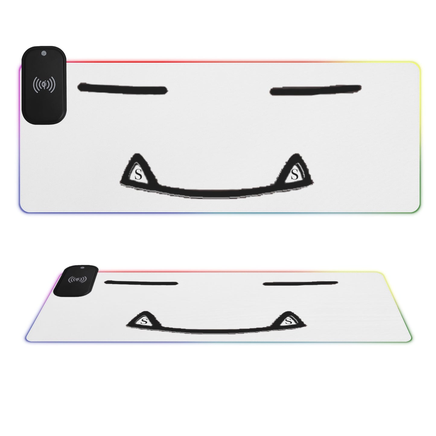 Wireless Charging Rubber RGB Desk Pad Gaming Led Mouse Pad
