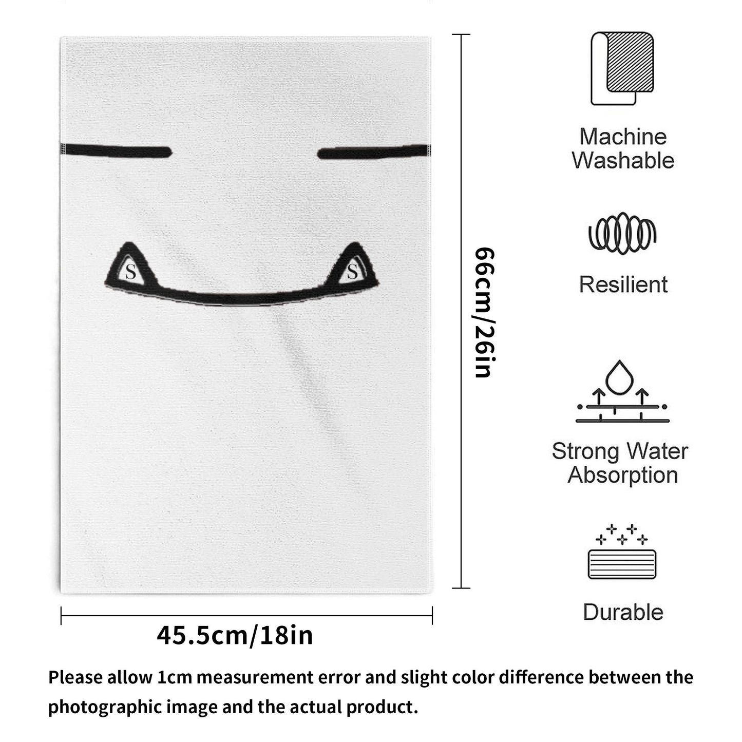 2-Pack Printed Soft Hand Towel Set for Bathroom Gym and Travel